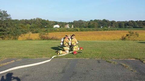 New recruit hose line training